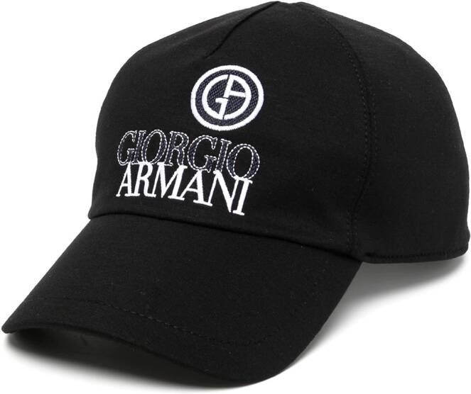Giorgio Armani Pet met geborduurd logo Zwart