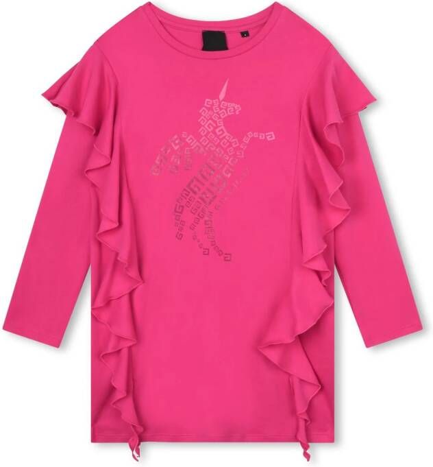 Givenchy Kids Jurk met ruchedetail Roze