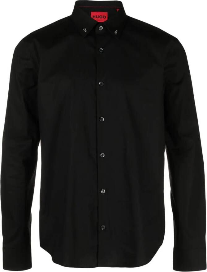 HUGO Button-down overhemd Zwart