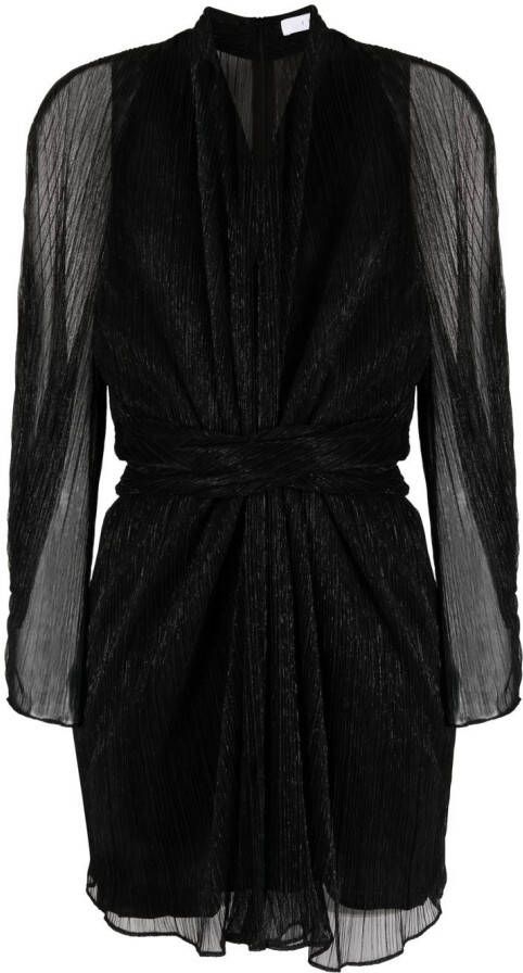 IRO Semi-doorzichtige mini-jurk Zwart