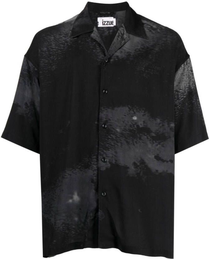 Izzue Overhemd met kleurverloop Zwart