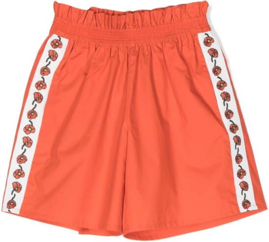 Kenzo Kids Shorts met bloe print Oranje