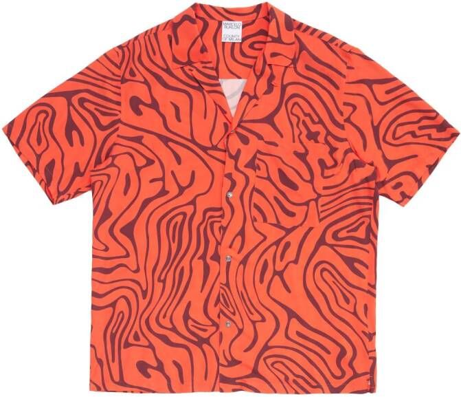 Marcelo Burlon County of Milan Overhemd met abstracte print Oranje
