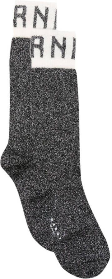 Marni Sokken met metallic stiksel Zwart
