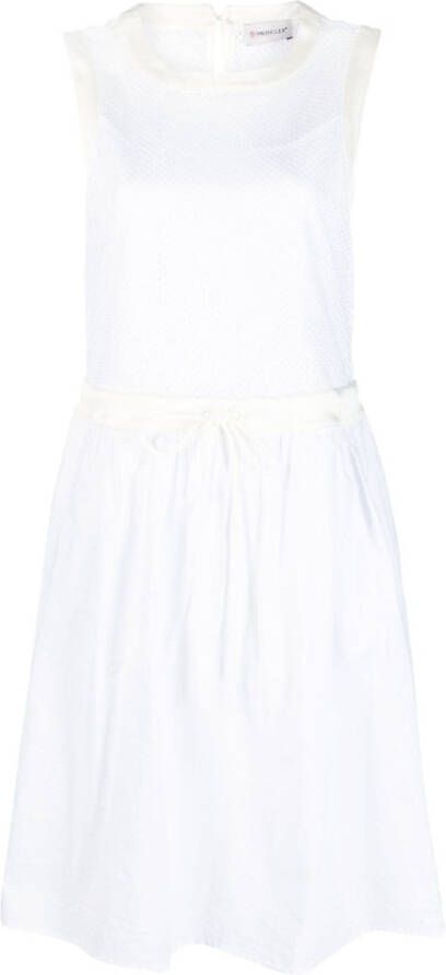 Moncler Mini-jurk met mesh Wit