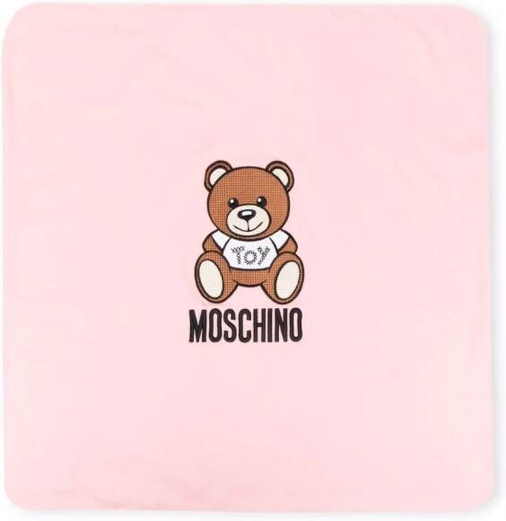 Moschino Kids Deken met print Roze