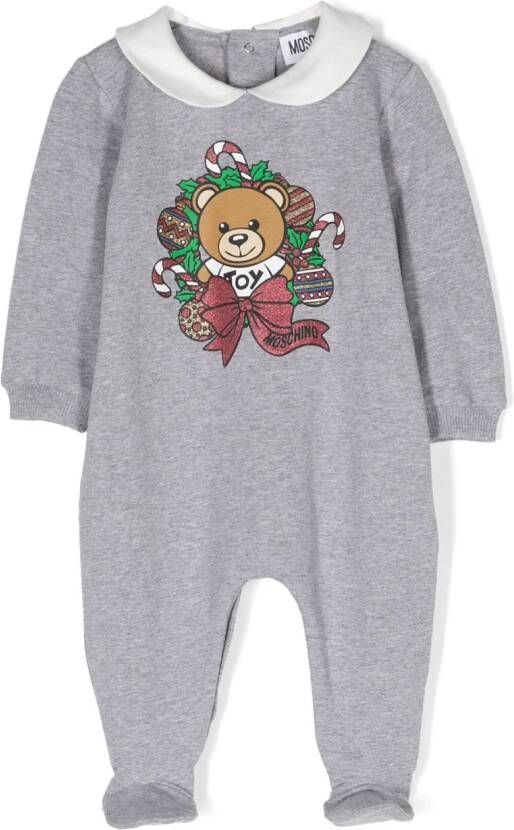 Moschino Kids Pyjama met teddybeerprint Grijs