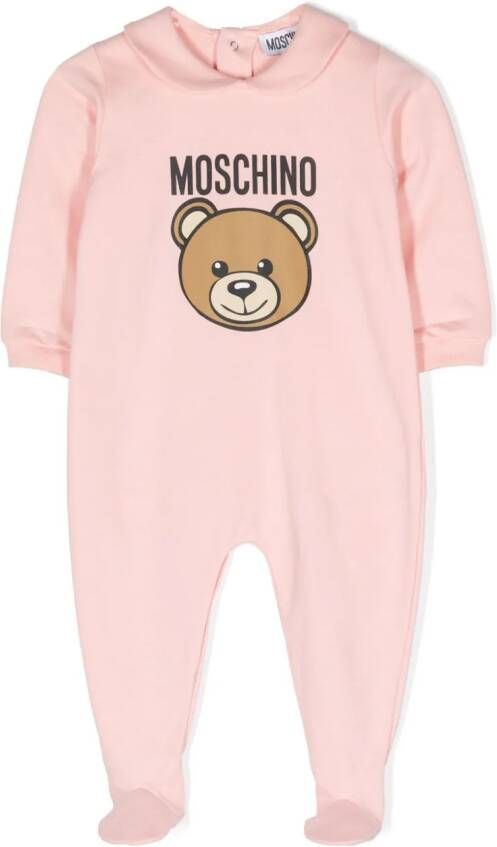 Moschino Kids Pyjama met teddybeerprint Roze
