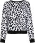 Moschino Zwart Luipaardprint Sweatshirt voor Dames Black Dames - Thumbnail 1