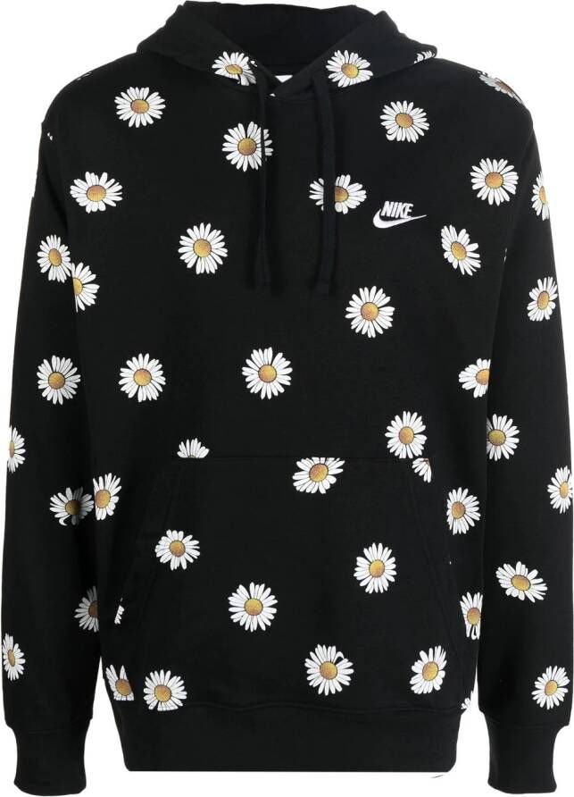 Nike Hoodie met bloemenprint Zwart