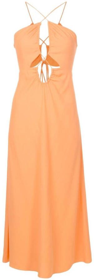 Nk Maxi-jurk met uitgesneden detail Oranje