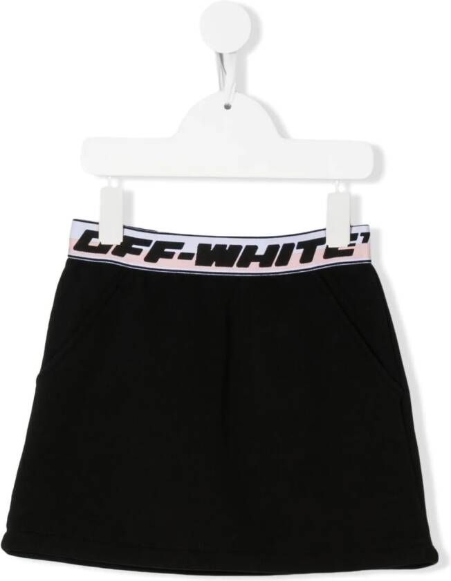 Off-White Kids Mini-rok met geborduurd logo Zwart