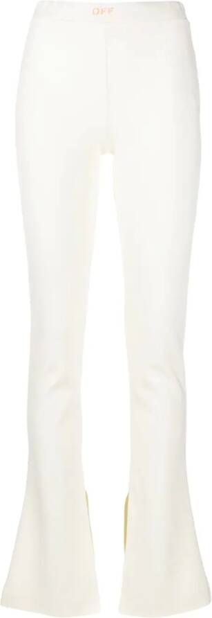 Off-White Legging met zijsplit Wit