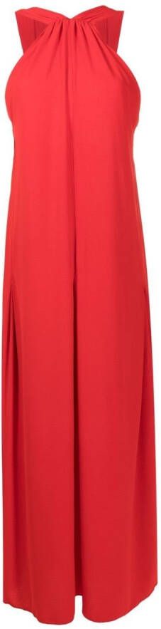 Olympiah Maxi-jurk met diepe ronde hals Rood