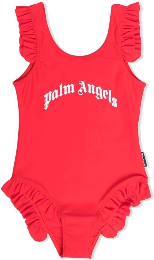 Palm Angels Kids Badpak met logoprint Rood