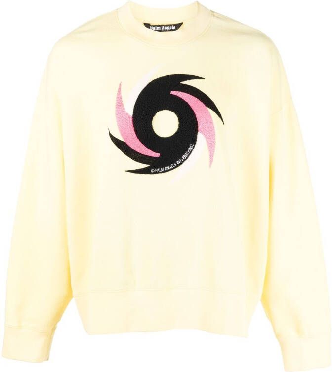 Palm Angels Sweater met print Geel