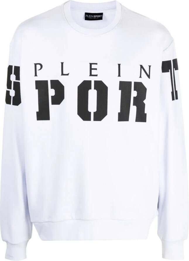Plein Sport Sweater met logoprint Wit