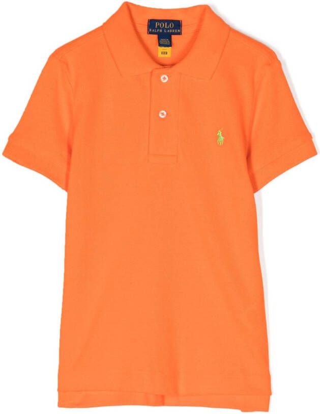 Ralph Lauren Kids Poloshirt met geborduurd logo Oranje
