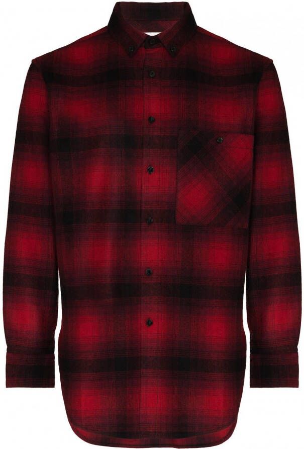 Saint Laurent Flanellen overhemd Rood