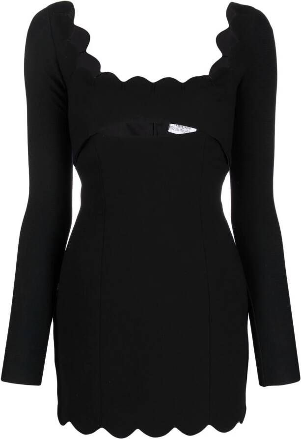Saint Laurent Getailleerde mini-jurk Zwart