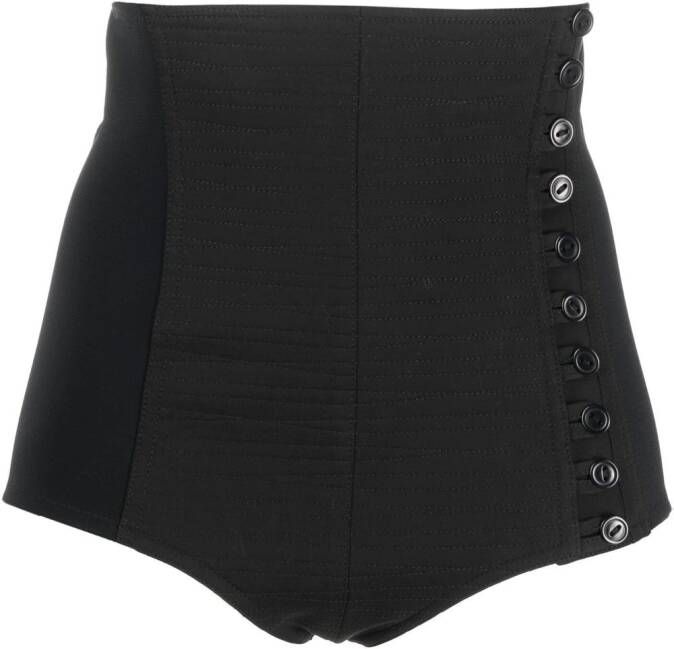 Saint Laurent High waist shorts Zwart