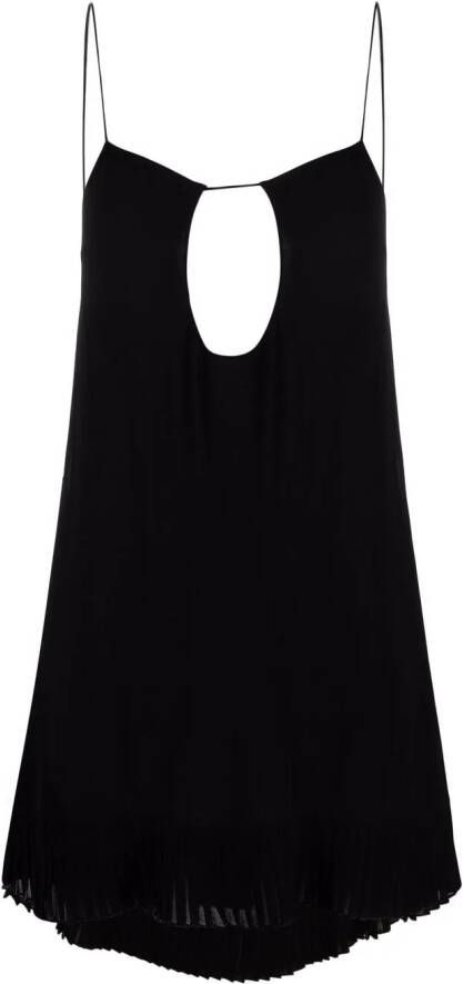Saint Laurent Mini-jurk met uitgesneden detail Zwart