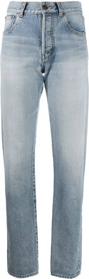 Saint Laurent Straight jeans dames Stof 25 Blauw