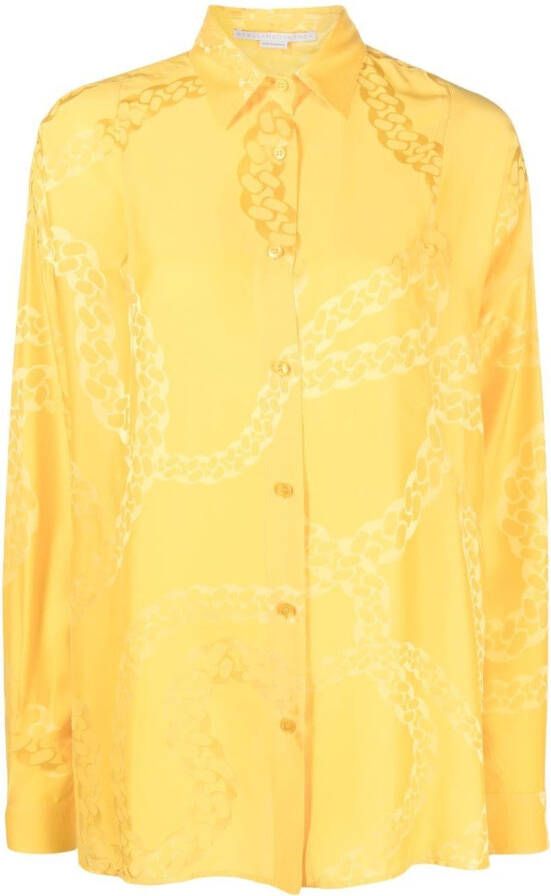 Stella McCartney Button-up blouse Geel