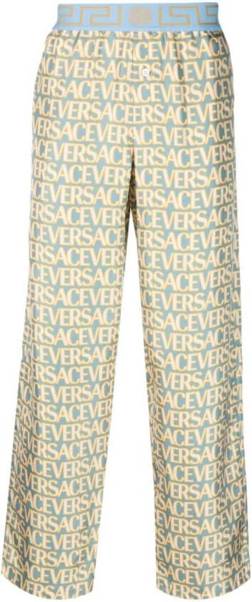 Versace Allover pyjamabroek Blauw