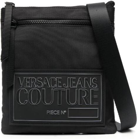 Versace Jeans Couture Schoudertas met logoplakkaat Zwart