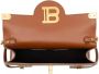 Balmain B-Buzz 23 leather and canvas clutch bag Bruin Dames - Thumbnail 13