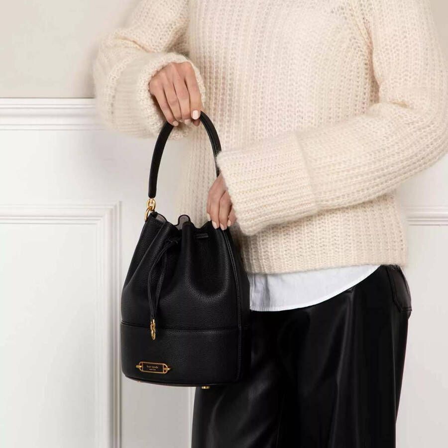 Kate spade new york Bucket bags Gramercy Pebbled Leather Medium Bucket Bag in zwart