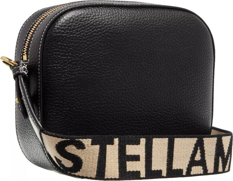 Stella Mccartney Zwarte Mini Stella Logo Crossbody Tas Black Dames