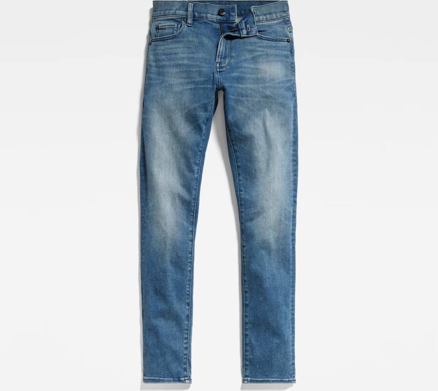 G-Star Raw slim fit jeans faded cascade Blauw Jongens Stretchdenim Effen 140