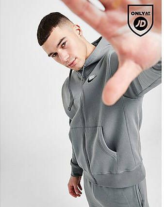 Nike Sportswear Club Fleecehoodie met rits over de hele lengte voor heren Grey- Heren
