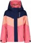 29FT ski-jack roze donkerblauw Skijack Meisjes Gerecycled polyester (duurzaam) Capuchon 140-146 - Thumbnail 1
