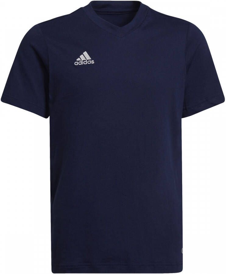 Adidas Perfor ce junior voetbalshirt donkerblauw Sport t-shirt Katoen V-hals 152