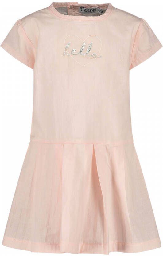 Dirkje baby A-lijn jurk met printopdruk roze Meisjes Katoen Ronde hals 68