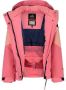 29FT ski-jack roze donkerblauw Skijack Meisjes Gerecycled polyester (duurzaam) Capuchon 140-146 - Thumbnail 4