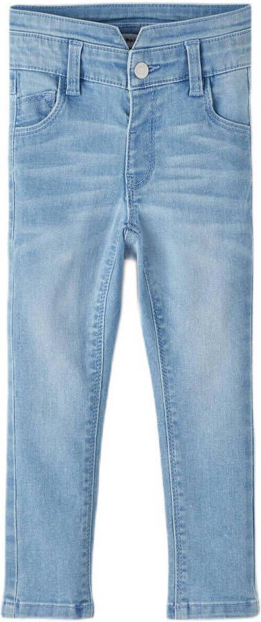 Name it MINI skinny jeans light blue denim Blauw Meisjes Stretchdenim Effen 104