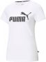 Puma Logo Print T-Shirt Regular Fit White Dames - Thumbnail 1
