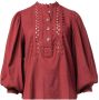 Antik batik Aya Blouse Stijlvol en Trendy Red Dames - Thumbnail 2