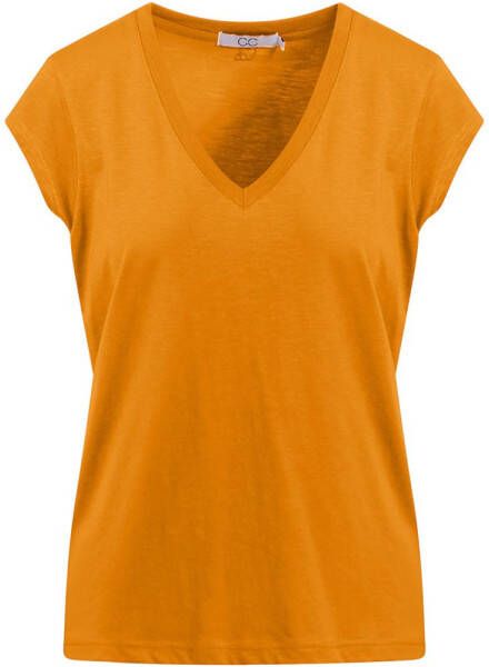 CC Heart T-shirt met V-hals Vera oranje