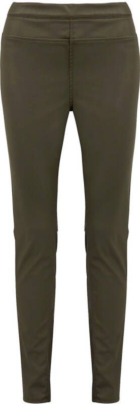 Knit-ted Faux leather legging Amber groen