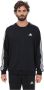 Adidas 3-Stripes Fleece Sweatshirt Sporty Style Black Heren - Thumbnail 1