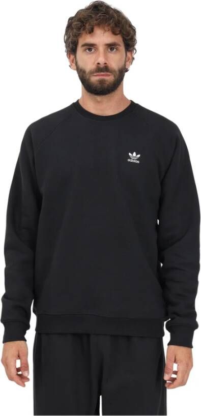 Adidas Originals Heren Trefoil Essentials Crewneck Sweatshirt Zwart Heren
