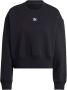 Adidas Originals Zwarte Oversized Sweater met Geborduurd Logo Zwart Dames - Thumbnail 4
