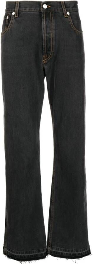 Alexander mcqueen Zwarte Straight Jeans voor Mannen Zwart Heren