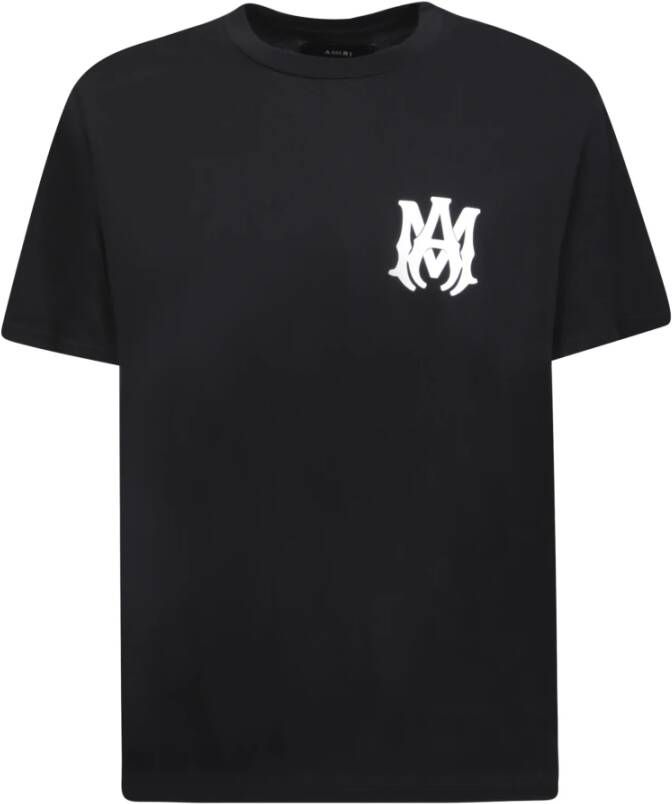 Amiri Zwart T-Shirt met Logo Print Zwart Heren