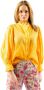 Antik batik CrÃªpe blouse met ballonmouwen Yvonne oranje - Thumbnail 3